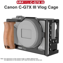 UURig C-G7X III камера клетка для Canon G7X Mark III алюминиевый сплав Vlog клетка с деревянной ручкой VS SmallRig