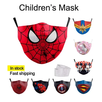 

Cute Face Mask Reusable Mouth Protective Mask Filter PM2.5 Washable Anti-pollution Fabric Dust Mask Children Mouth Caps