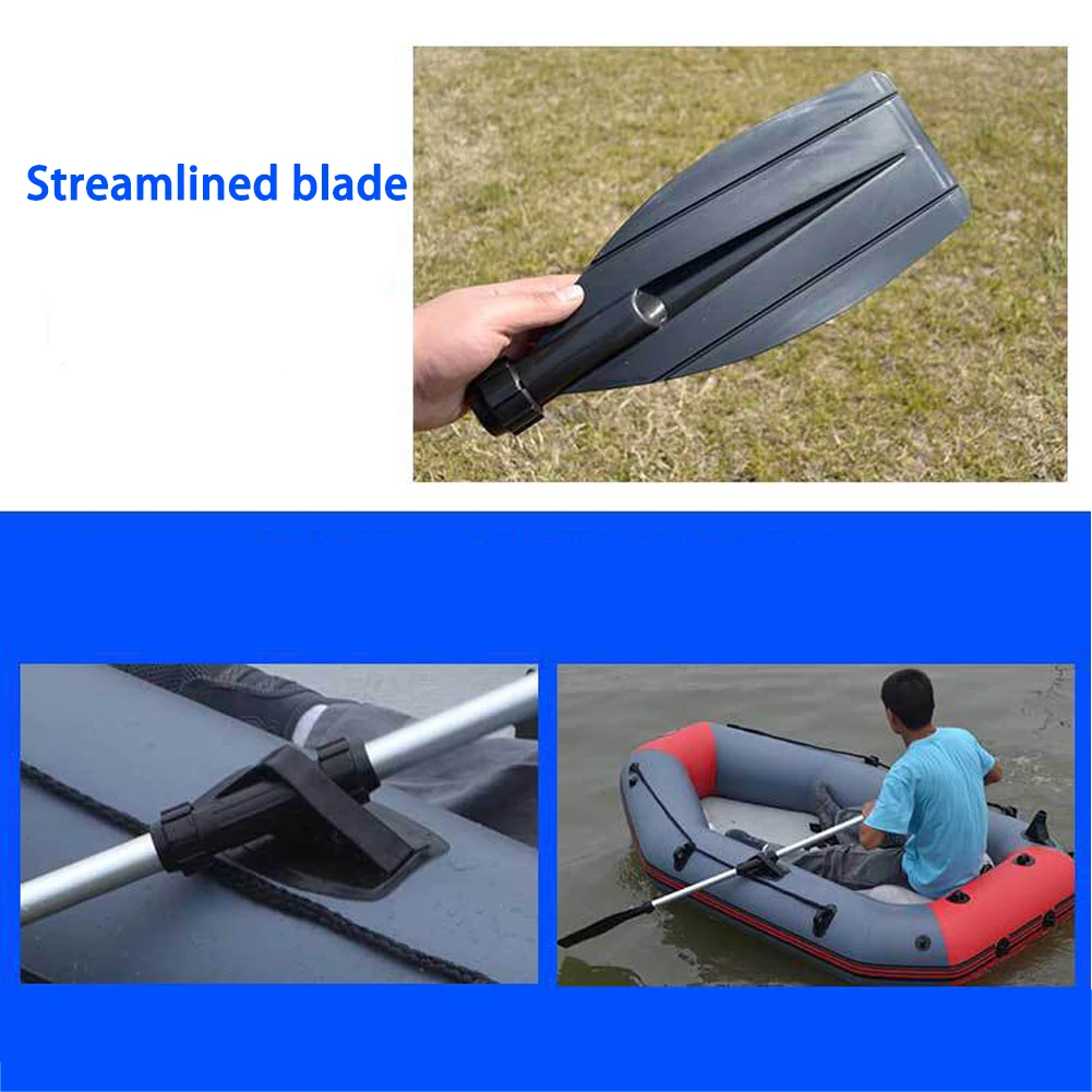 2Pcs Detachable Aluminium Boat Oars Paddle Long Oar PVC Inflatable Boat Fishing Kayak Canoe Paddle Pad