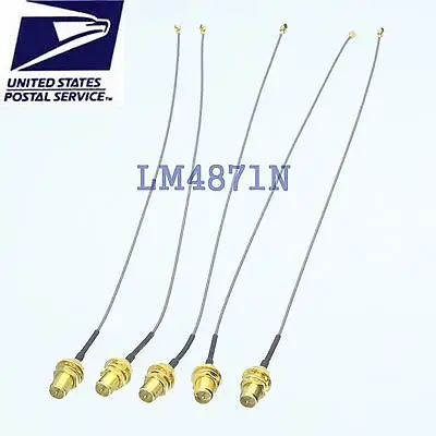 

DHL/EMS 100 pcs cable RP.SMA female bulkhead plug to IPX U.fl PCI card 1.13mm 8" pigtail -d2