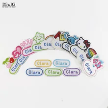 Индивидуальные сшитые таблички на заказ Вязание Дети именная наклейка вышивка нашивки мультфильм ребенок знак имени для детского сада