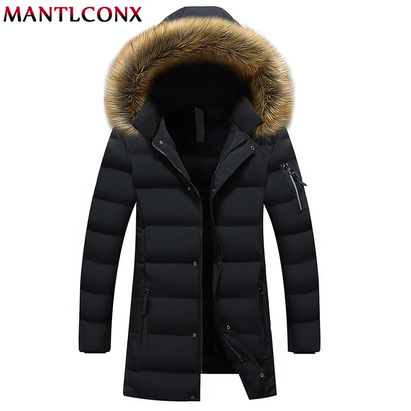 MANTLCONX, 7XL, 8XL, Длинные парки, мужская зимняя куртка с капюшоном, пальто, мужская верхняя одежда, зимняя мужская повседневная теплая парка, модная мужская куртка