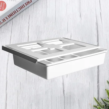 

1Pc Hidden Desk Bottom Storage Box Office Table Bottom Organizer Sundries Stationery Holder Creative Drawer Under Table with Cov