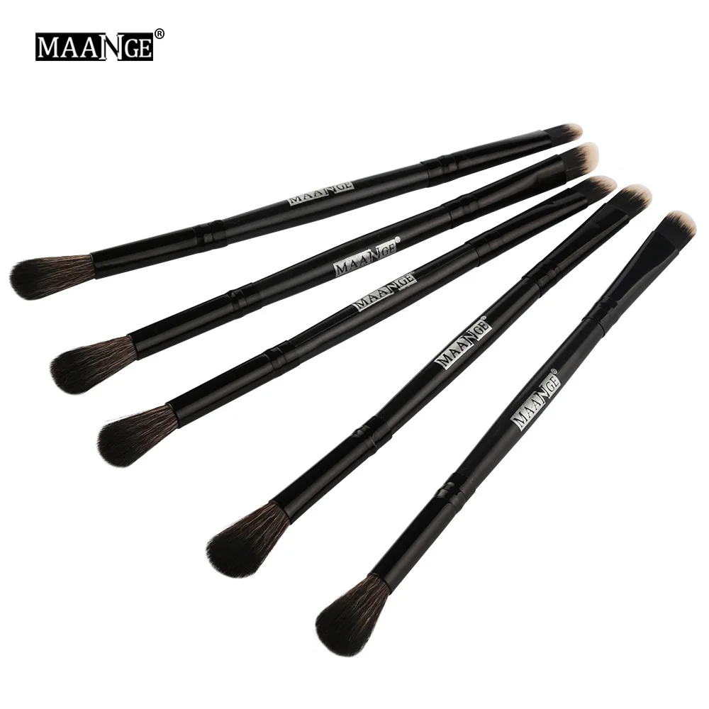 Hot Selling MAANGE Double Head Eye Shadow Makeup Brush Cosmetic Tool Gift for Women Eyeshadow Brushes Wholesale