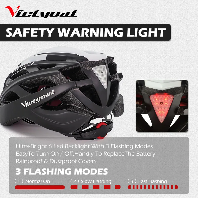 Victgoal велосипедный шлем Led для мужчин ветрозащитные очки MTB велосипедные шлемы ультра светильник дорожный горный велосипед очки светильник шлем