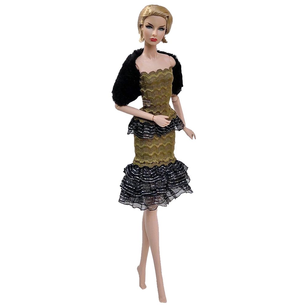NK Mix новейшее Кукольное платье модельная юбка ручной работы вечерние модные платья для куклы Барби аксессуары игрушки подарок для девочек JJ - Цвет: Not Include Doll  B