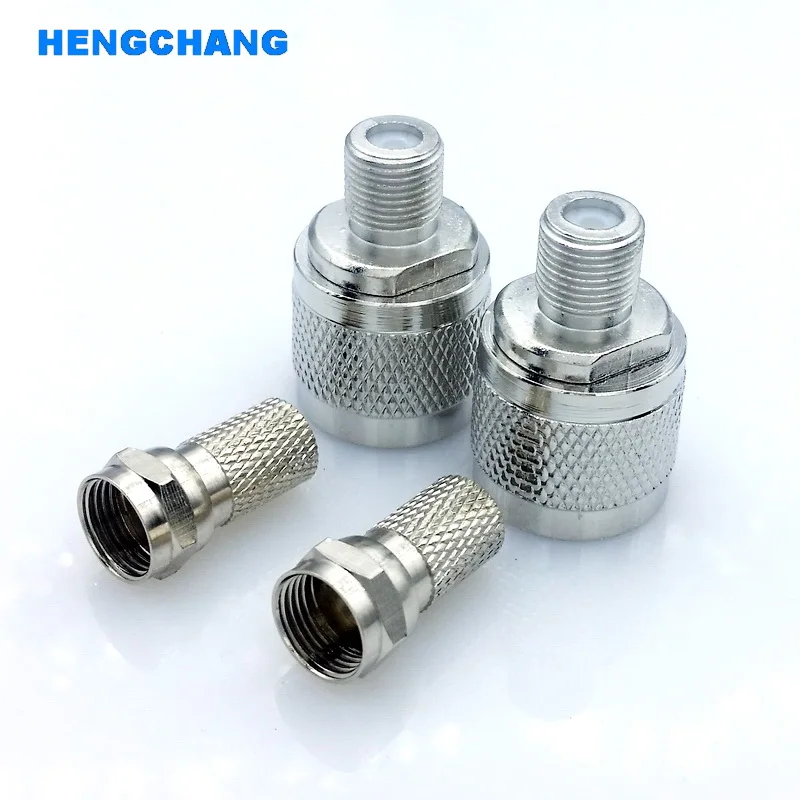

Free shipping 75-5 F type connector + L16 N type to F type connector coax plug F type connector 2set/lot