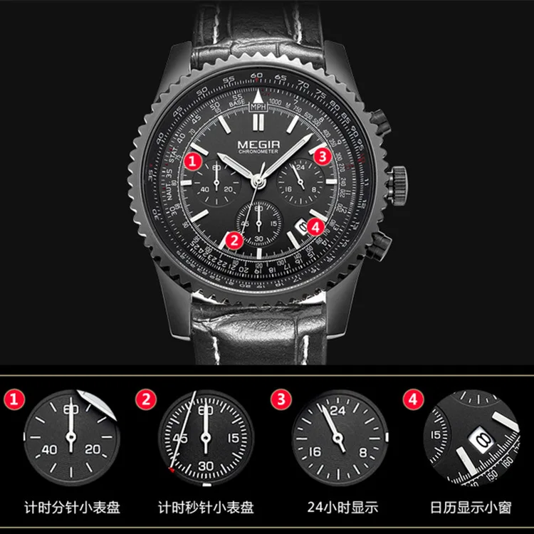 Мужские часы лучший бренд класса люкс водонепроницаемые 30 м из натуральной кожи японские кварцевые часы Seiko часы кварцевые