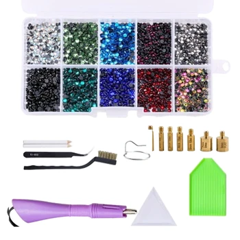 

2000Pc Fast Heating Point Diamond Point Diamond Pen DIY Hand Tool Jewelry Accessories Rhinestone Set (US Plug)