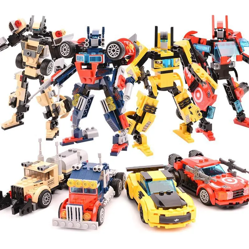 

New Music New Gudi Goood 2 Variable 4 in One 8708 Transformation Children'S Educational Assembled Splicing Toys Building Blocks