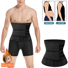 Мужские талии тренер живота корректирующий body shaper животик Корректирующее белье живота тонкий пояс Вес потери способствует Пот пояс Триммер Корсет