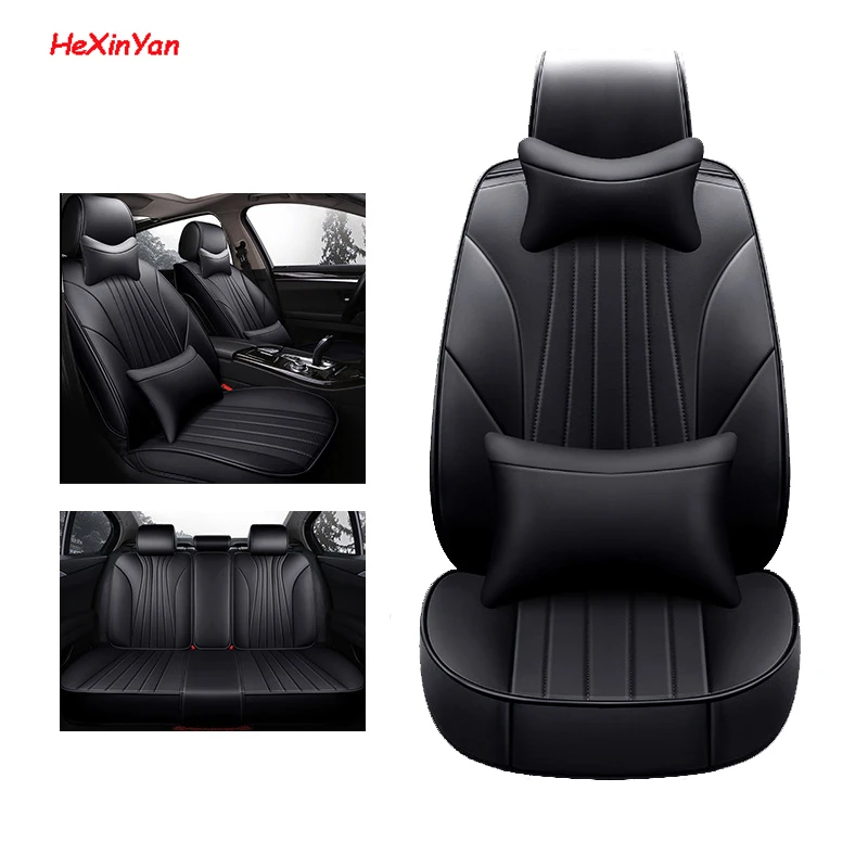 Hexinyan Leather Universal Car Seat Covers For Toyota All Model Mark Auris Prius Camry Corolla
