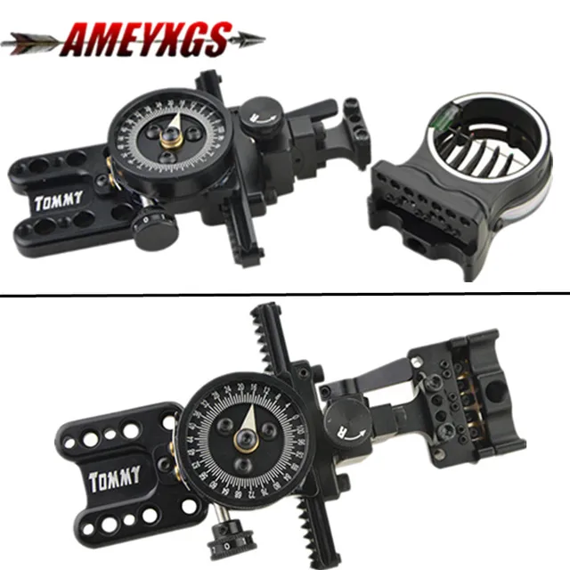  US $126.21 Archery Compound Sight Right Hand Sight Micro Adjustable Pointer Lens Outdoor