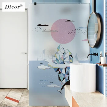 

Stained Static Cling Window Film Frosted Opaque Privacy Glass Sticker Home Decor Digital Print BLT1405 Enjoy Freedom