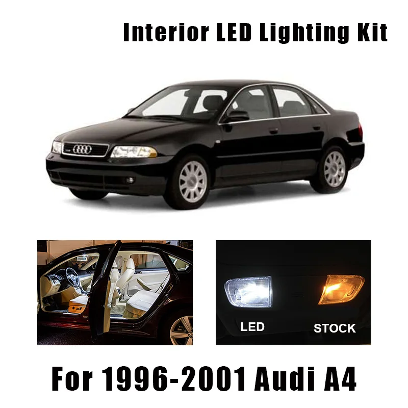 Комплект ламп для чтения 17 шт. без ошибок подходит 1996 1999 2000 2001 Audi A4 B5 купольная