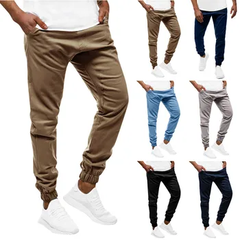 

Fashion Mens Casual Fitness Bodybuilding Pocket Skin Full Length Sports Pants Mela Pants m830