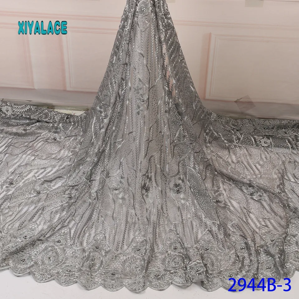 African Lace Fabric Latest High Quality Lace Embroidery French Lace Fabric Bridal Lace For Nigerian Party Dress YA2944B-1