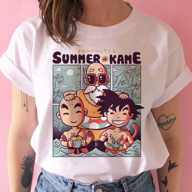 New Anime Dragon Ball Kawaii Funny Woman T-shirts Cartoon Shirt Harajuku T-shirt Ullzang Graphic Tshirt Fashion Top Tees Female 3