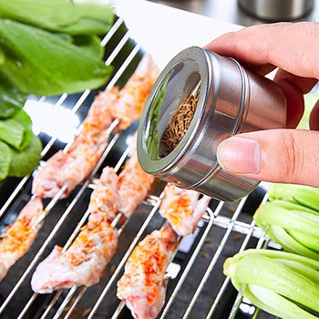 

6/12pcs Container Spice Tins Storage Magnetic Spice Jars Seasoning Cooking Clear Lid Barbecue