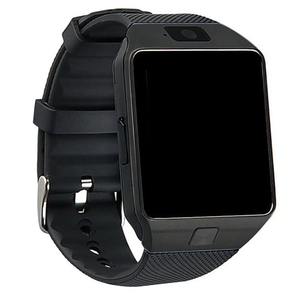 Черный DZ09 Bluetooth смартфон часы Push сообщение Телефон Вызов SIM TF карта камера для iPhone для samsung для HUAWEI Smartwatch - Цвет: Черный
