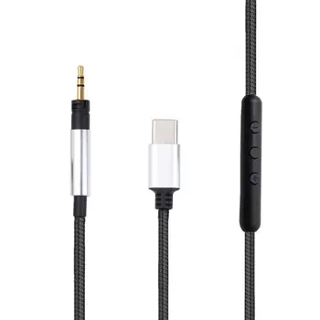 

Replacement Audio Cable 3.5 mm to TYPE-C plug For -Sennheiser Momentum Momentum 2.0 Cable Cords With Mic