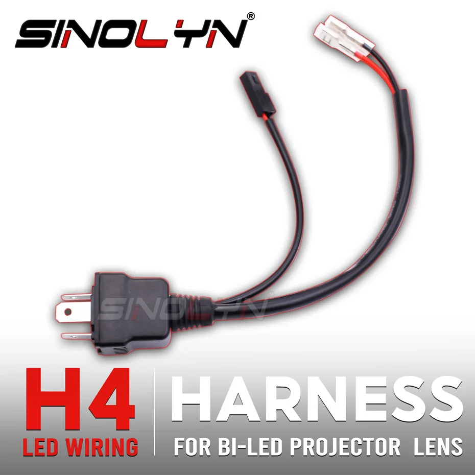 Sinolyn H4 релейный Разъем жгут для Светодиодный ных автомобильных ламп Bi LED проектор