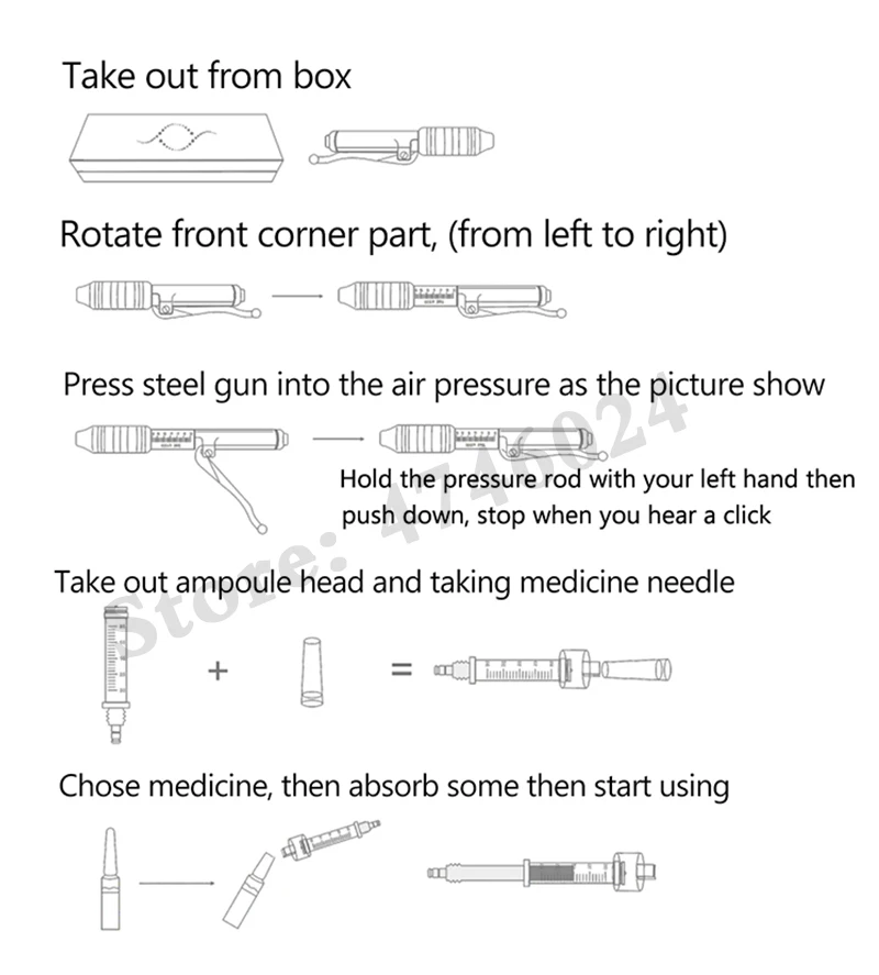 0,3/0,5 мл высокого давления Гиалуроновая кислота ручка для увеличения губ заливка губ инъекция мезо микро пистолет распылитель без иглы гиалурон ручка