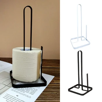 

Metal Desktop Standing Storage Rack Polish Surface Cafe Storage Solutions for Napkin Tissue Preservative Film Roll Paper Holder