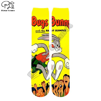 

PLstar Cosmos Cartoon Bugs Bunny Animal Harajuku Streetwear Sock Funny 3d Print Socks Man And Woman Casual Socks Dropshipping-a4