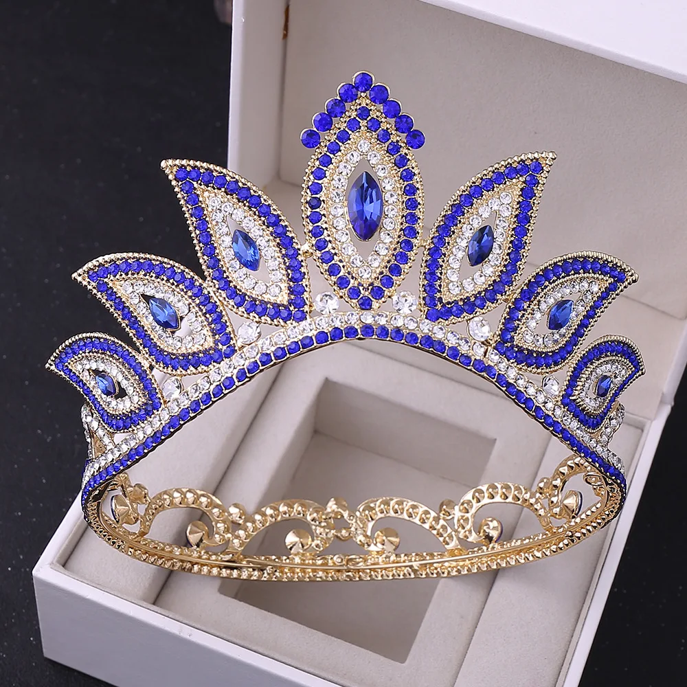 Baroque Wedding Crown Bride tiara Crowns for Queen Pageant Diadem Prom Headdress Bridal Princess Hair Jewelry Accessories