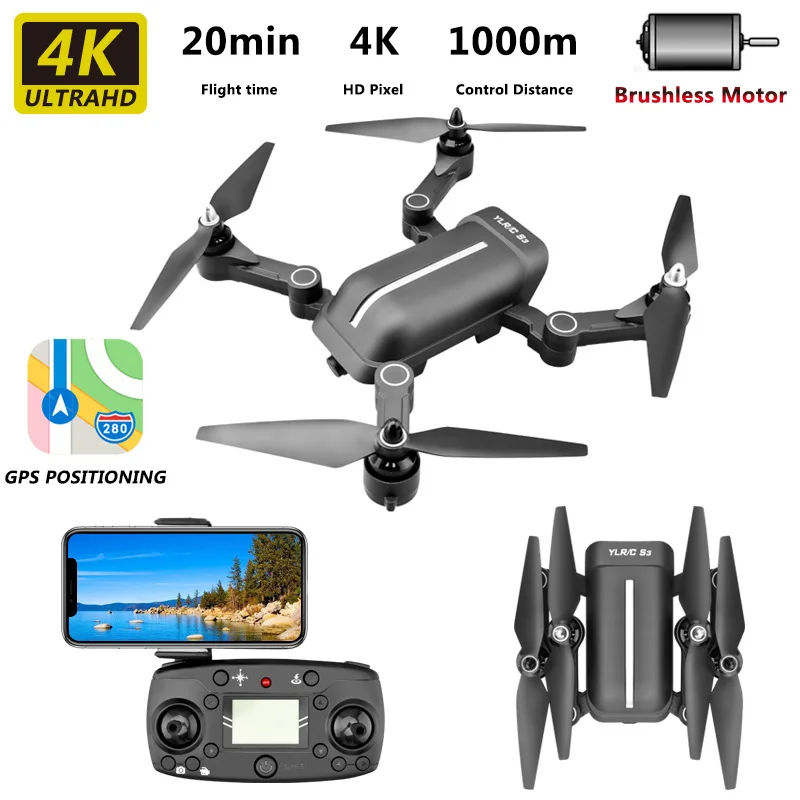 

5g Double GPS Smart Positioning Follow Unmanned Aerial Vehicle Profession Aerial Photography Quadcopter Brushless Ultra-long Lif