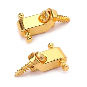 

1 Pair Electric Guitar Press String Buckles Headstock Ball Bearing With Screws