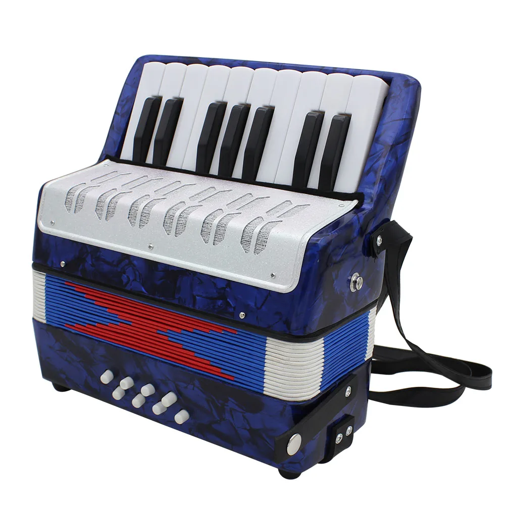 

Hot New Mini Small 17-Key 8 Bass Accordion Educational Musical Instrument Toy for Kids Children Amateur Beginner Christmas Gift