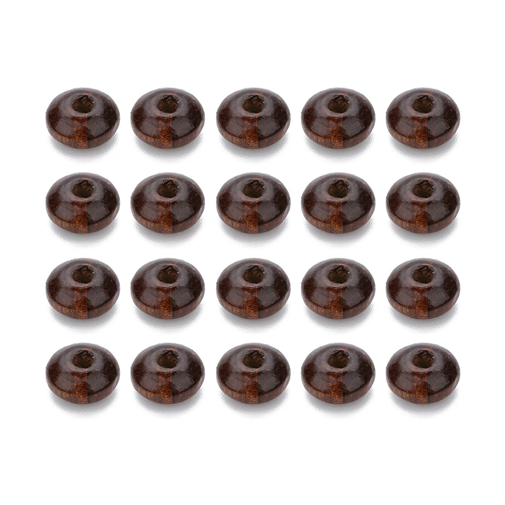 200 Pieces 3mm Large Hole Natural Wooden Abacus Beads Bulk Lots for Jewelry Making Craft DIY Macrame Bracelet Necklace