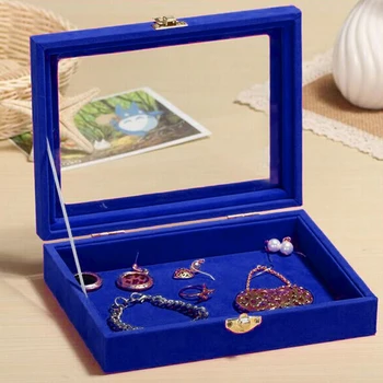 

Luxurious Large Velvet Jewelry Box Case Storage Holder