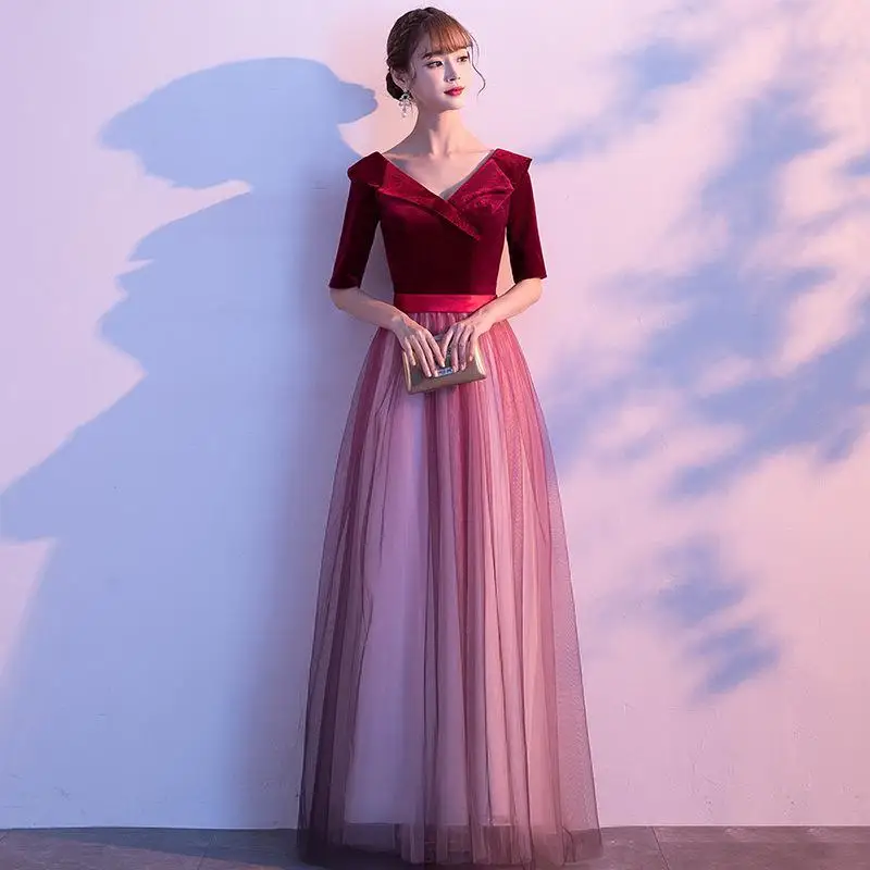 Блестками и пайетками для маленьких девочек Для женщин Cheongsam красный благородный Qiapo элегантные Вечеринка платье сетчатые платья Vestido De Festa Vestidos - Цвет: red d