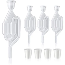 Fermentation Airlock,Brewing Airlock Wine Airlock Beer Airlock with Rubber Airlock Stopper Plugs Airlock Twin Bubble Airlock for