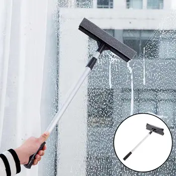 

Aluminum Rod Window Cleaner Retractable Double-sided Cleaning Dust Brush Wiper Sponge Mop Window Cleaning Tool