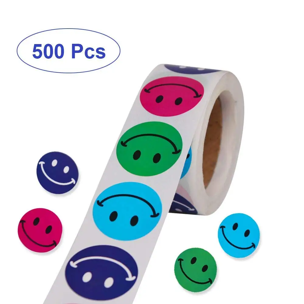 

Happy Smiling Smiley Face Cute Kawaii Kids Stickers Small Seal Labels Reward Sticker for Children Stationery Stickers For Smile