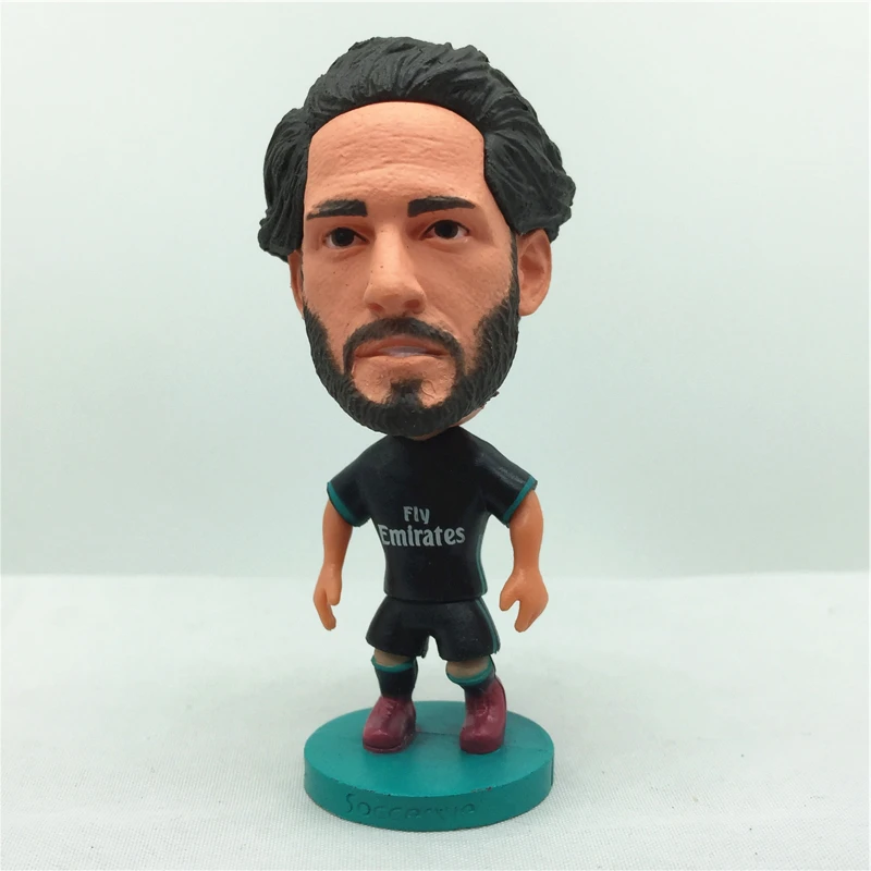 Soccerwe 6 5 см Высота ПВХ футбольные фигурки RM #22 # Isco куклы 2018 черный комплект игрушка