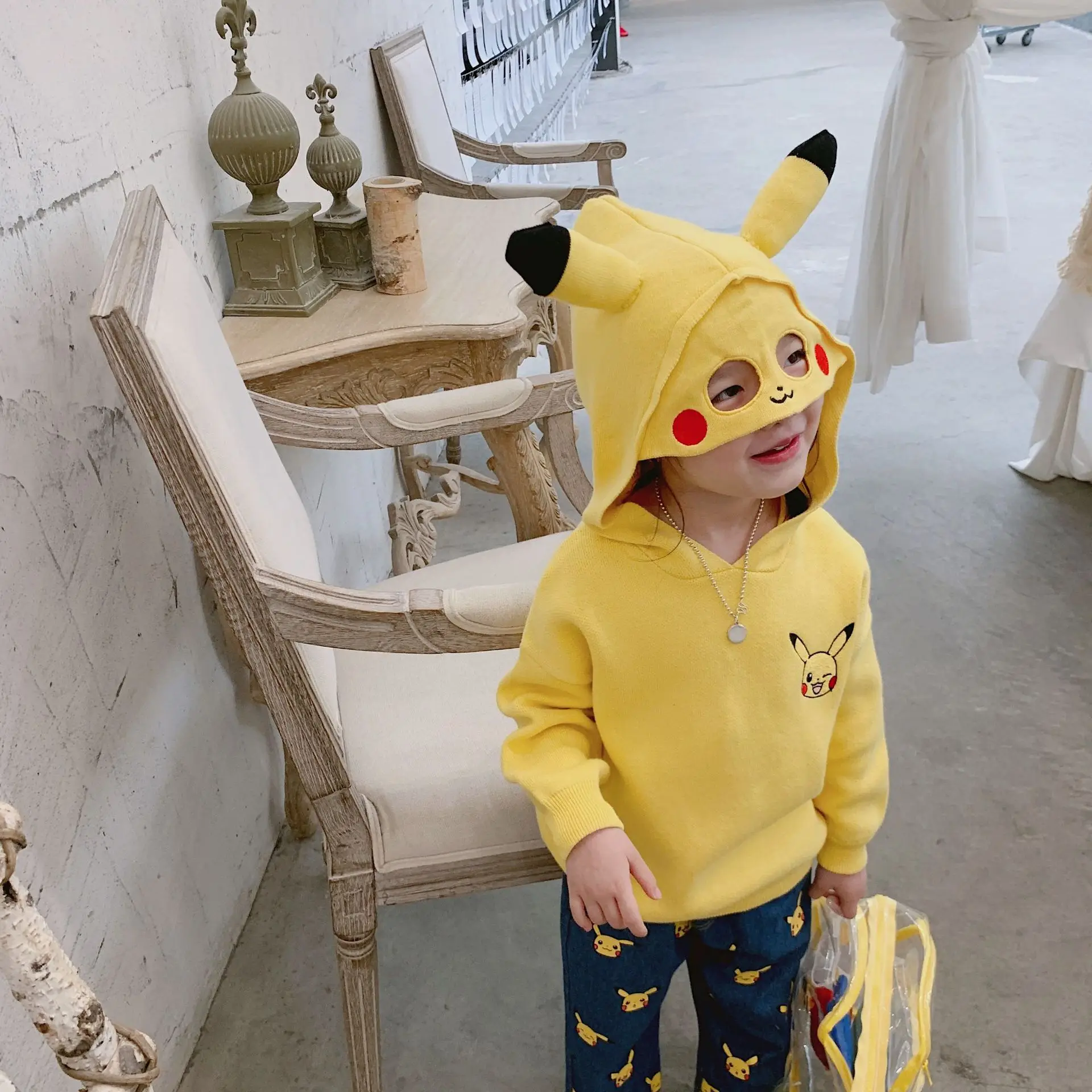 Tonytaobaby Autumn and Winter Clothes New Boys and Girls Children's Wear Children's Hooded Sweater Cartoon Cute