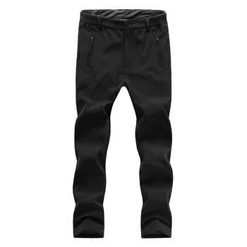 

Spring and Autumn Outdoor Soft Pants Men's Windproof Waterproof Trousers Hiking Warm Climbing Pants-