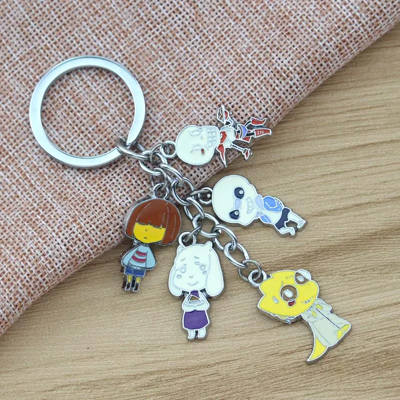 Модная игра «Undertale» сплав брелок Frisk Sans Toriel Папирус альфис фигурка кулон аксессуары для косплея брелок для ключей подарок