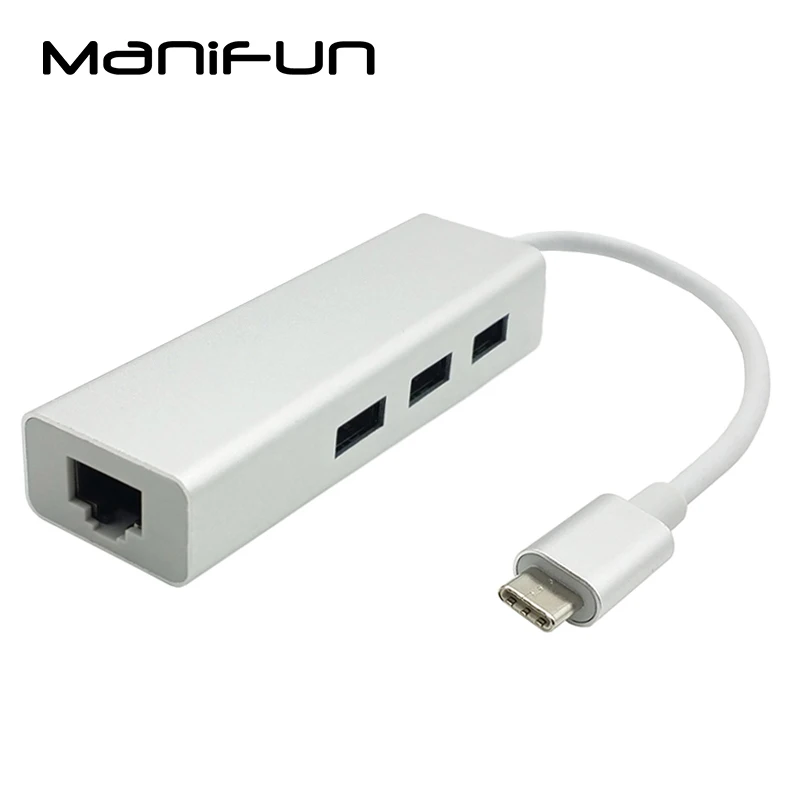 USB C 3 1 адаптер Gigabit Порты и разъёмы 0 концентратор Тип RJ45 100/1000 Мбит/с Ethernet cетевой LAN