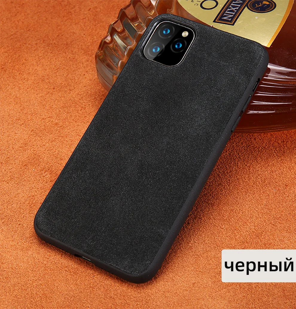 Роскошный чехол из натуральной кожи для iphone 11 pro max, замша, мягкий на ощупь, противоударный чехол для iphone 11 pro, чехол xr xs max 7 8 plus