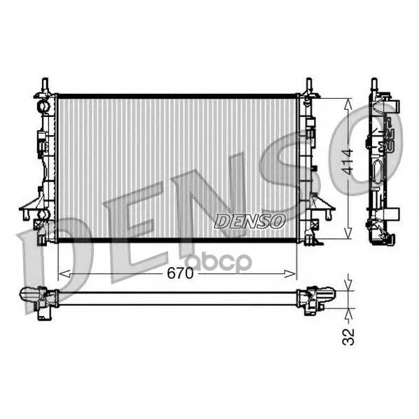 Радиатор Системы Охлаждения Denso арт. DRM23084