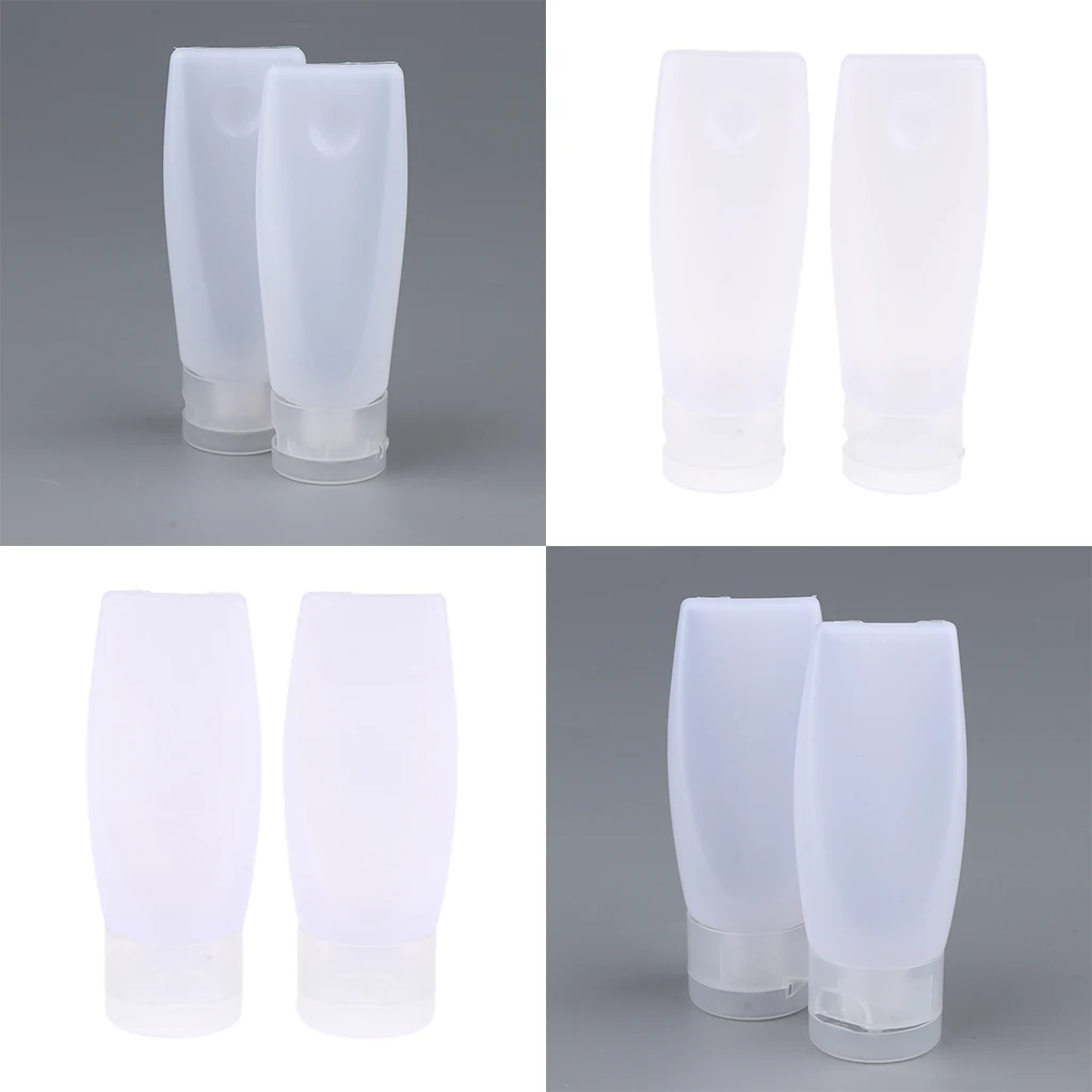 10 Pieces Leakproof Sample Bottles Reusable Cometics Vials Plastic Flip Cap Squeeze Tubes (25g/60g)