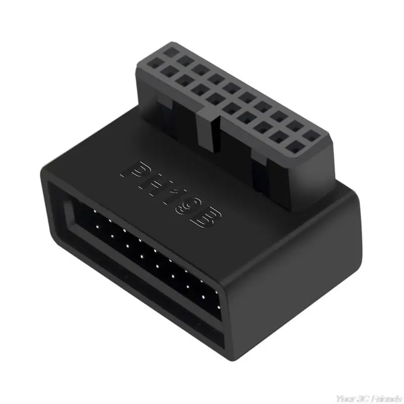 USB3.0 19/20Pin Vertical Pin Holder 90 Degree Elbow Plug Port for Desktop Computer Motherboard (N04 21) Description Image.This Product Can Be Found With The Tag Names Computer Cables Connecting, Computer Peripherals, PC Hardware Cables Adapters, Steering joint socket desktop computer