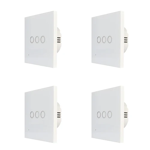 WIFI-3CH-4PCS NEO Coolcam 5A Wifi настенный светильник 3 Банды сенсорный настенный выключатель поддержка Alexa, Google Assitant IFTTT - Цвет: WIFI-3CH-4PCS