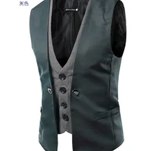 Ouma мужской костюм жилет соединение Бизнес Slim Fit майки больших размеров без рукавов пальто